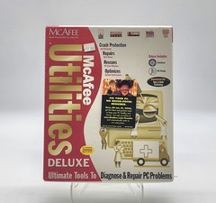 McAfee Utilities Deluxe Factory Sealed Win 95 98 VirusScan Y2K Big Box