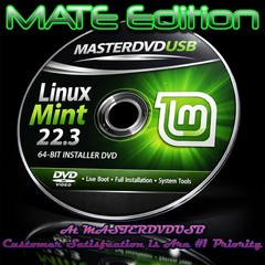 Linux Mint MATE 22.3 – 64‑bit Bootable DVD AAA+ Laser Printed Label – Fast Ship
