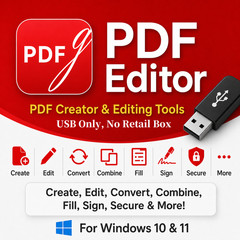 PDF Software Suite ~ Professional Management PDF Editor Creator for Windows USB