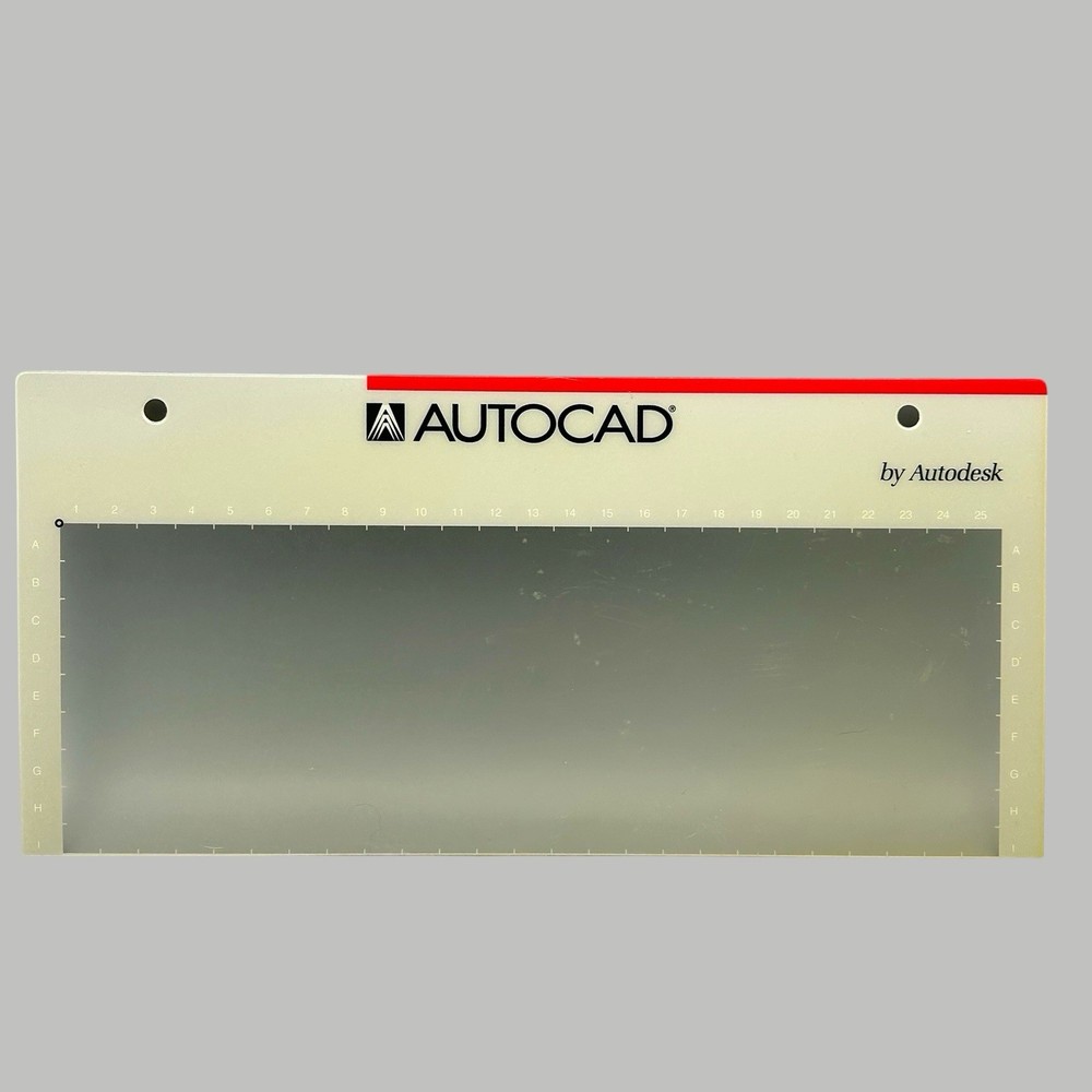 Vintage AUTOCAD by Autodesk Plastic Measuring Sheet RARE Ships Quickly