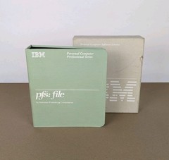 Vintage PFS: File IBM Software Publishing Co 1982 Binder Book in Box