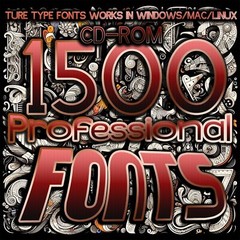 1500 Professional TrueType Fonts – Works with Windows, Mac & Linux .TTF CD-ROM