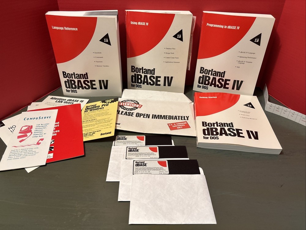 Borland ® dBase IV Version 2.0 Database – 1993 DOS For IBM PCs –