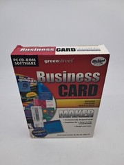 Business Card Maker PC – Vintage Computer Program – Windows Green Street NEW