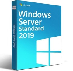 Windows Server 2019 Standard Edition with 5 CALs. Retail License, English.