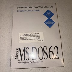 Microsoft MS-DOS 6.2 Operating System User’s Guide & Software Disks NEW Sealed