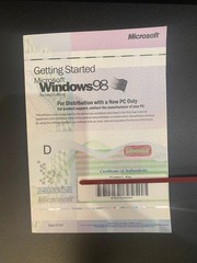MS Windows 98 Second Edition with manual and product key