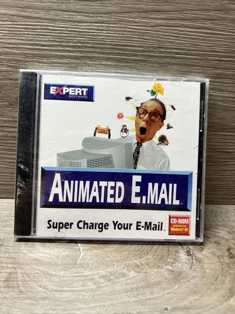 ANIMATED E.MAIL, Vintage (Expert Software 1997) CD Windows 95 + FREE Gift NOS