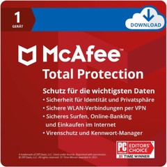 McAfee Total Protection 2024 1 Gerät 1 Jahr | VOLLVERSION / Upgrade | AntiVirus