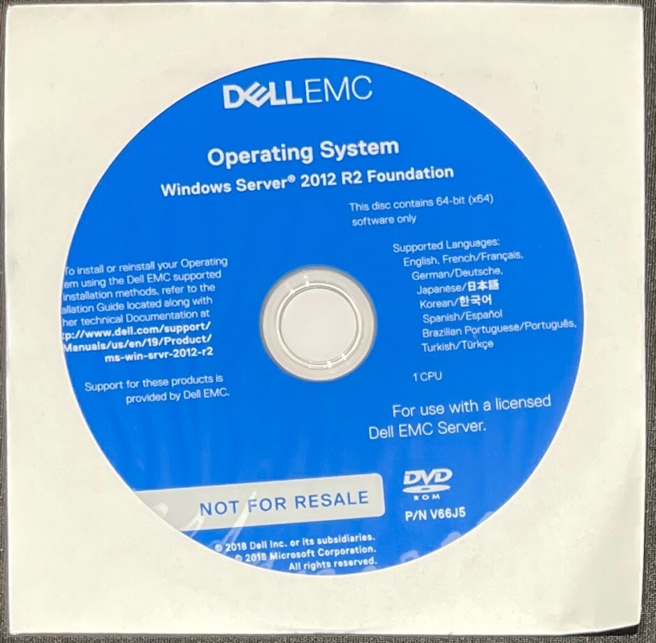 Windows Storage Server 2012 R2 Foundation OS Software DVD / Multi-Lang. / RXNNP