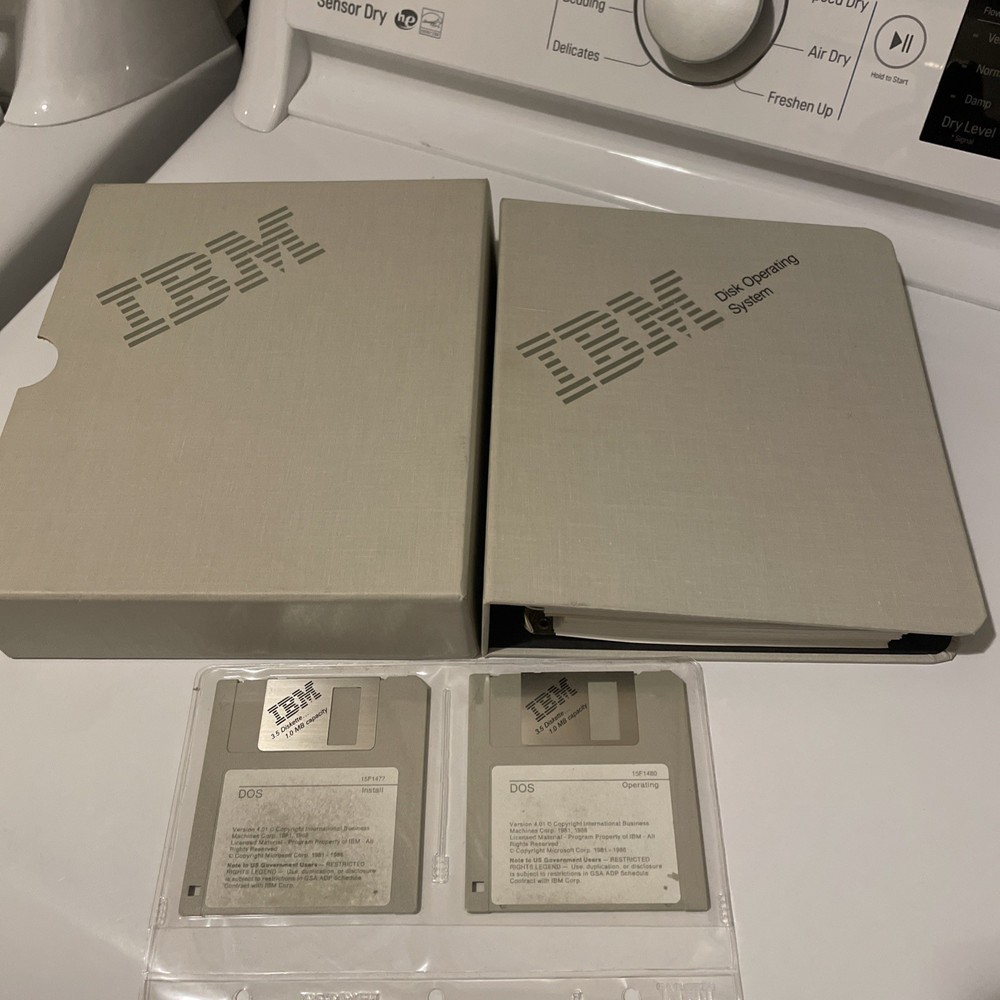 DOS 4.0 IBM Disk Operating system 3.5 floppy & Manuals Disks 4.01 Vintage 80’s