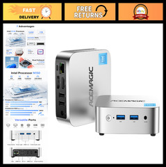 Mini PC Computer 16GB RAM 1TB SSD, Dual 4K Support, WiFi, Bluetooth, Small Deskt