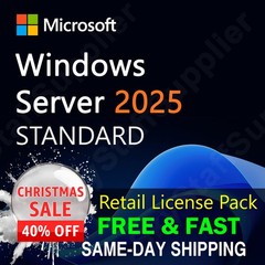 Windows Server 2025 STANDARD 16 CORE License Key +10 ACCESS CALs NEW RETAIL PACK
