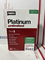 Nero Platinum Unlimited Video Editing 7 IN 1 SUITE 4K Video Multimedia NewSealed