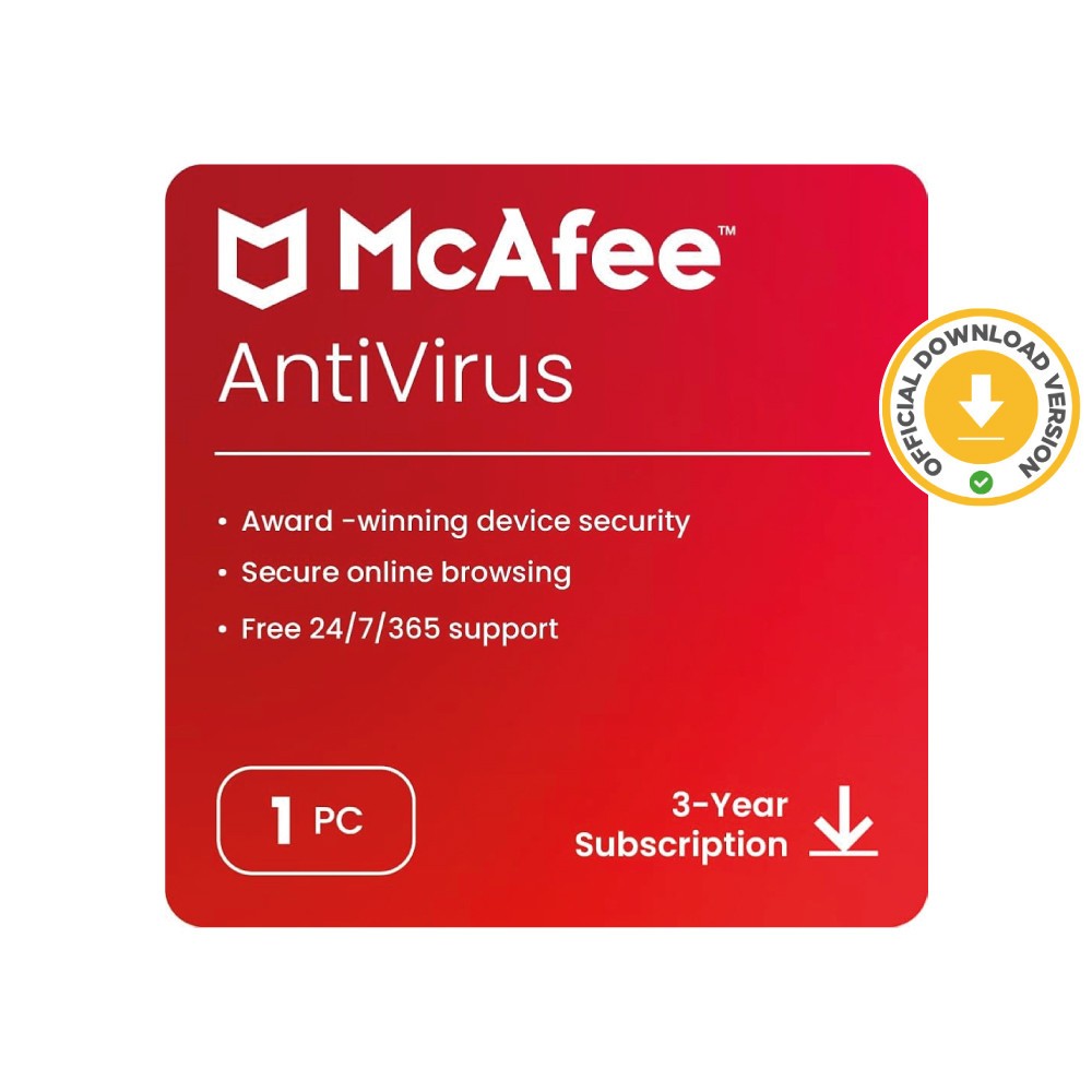 McAfee Antivirus 2026 | 3 Years 1 PC | Antivirus | Download