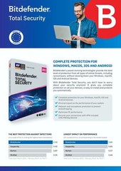 Bitdefender Total Security Protection 2 Years 10 Devices (Windows, Mac, Android)