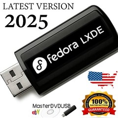 Fedora LXDE Boot-able USB Flash Drive | High-Quality Metal | Same-Day Shipping