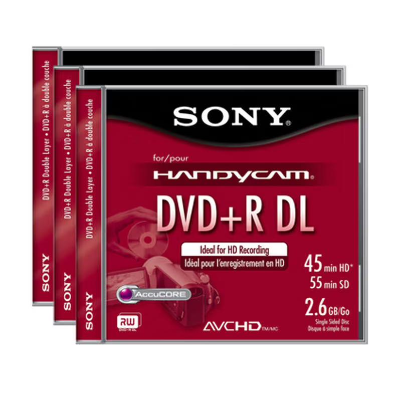 Sony Handycam DVD+R DL Blank DVD 2.6GB 45 HD/55 SD Minutes BRAND NEW