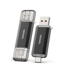 TOPESEL Type C 2 Pack 32GB USB C Flash Drive Dual 2-in-1 Thumb Drive USB 3.0/…