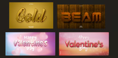 50+ Premium Text FX for Photoshop Graphics Design Bundle Video Print Editing