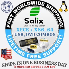 SALIX LINUX OS | XFCE | ALL LATEST ISO BUILDs | DVD, USB COMBOS | FAST SHIP
