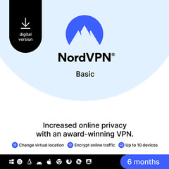NordVPN Basic – 6-Month – Premium VPN Software – 10 Devices