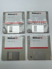 Mathcad 4.0 Vintage 3.5″ Floppy Disks Set 1-4 MathSoft 1993 PC Software Sealed