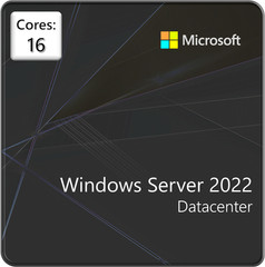Windows Server 2022 Datacenter Edition – 16 Core License/∞VM (P71-09389)