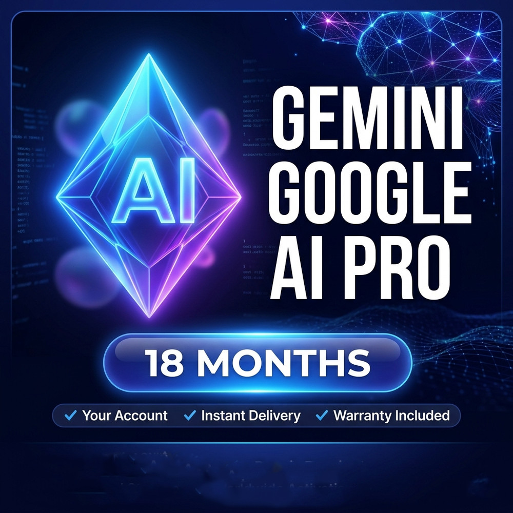 Gemini AI Pro Plus | 18 Months | 5TB Storage | Worldwide | Upgrade your Account.