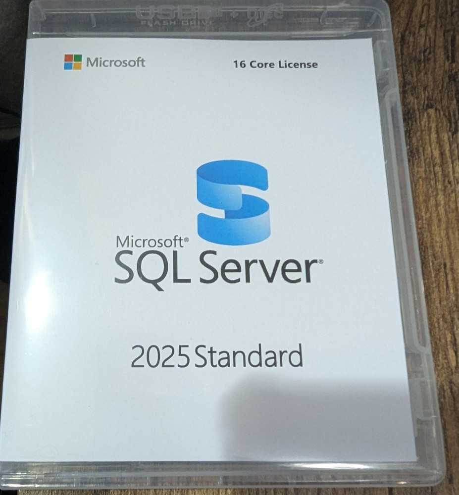 Microsoft SQL Server 2025 Standard Edition – Perpetual Single Server License DVD