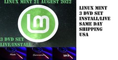 Linux Mint 21 ‘3″ DVD SET MATE Cinnamon XFCE Latest Version Fast Shipping USA  