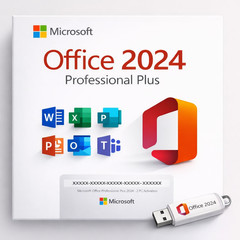 Microsoft Office 2024 Pro Plus Windows 10 & 11 USB Drive (Lifetime 2 Users PC)