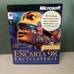 Microsoft Encarta 98 Encyclopedia Deluxe Edition PC Windows CD-ROM Sealed