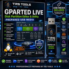 GParted Live USB Prepared Boot Media Partition Editor Utility